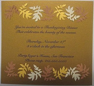 Come Party With Me: Foodie Thanksgiving — Invite