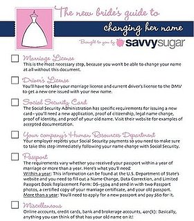 New Bride's Guide to Changing Her Name