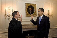 Front Page: Barack Obama Retakes the Oath of Office 
