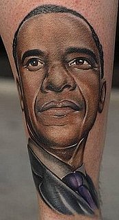 Somebody Got an Obama Tattoo on His/Her Leg!