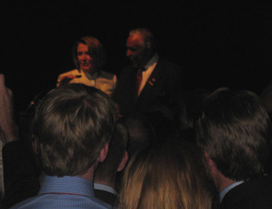 Nancy Pelosi and Charlie Rangel on stage! Nancy Pelosi and Charlie Rangel on stage!
