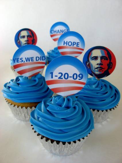 Lil Links: Obama Toppers For Your Tot's Inaugural Cupcakes Lil Links: Obama Toppers For Your Tot's Inaugural Cupcakes