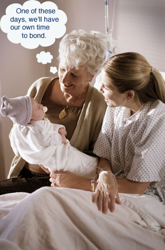 Grandmother Breastfeeds Grandson Grandmother Breastfeeds Grandson