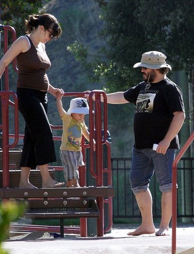 Jack Black and Family at the Park Jack Black and Family at the Park