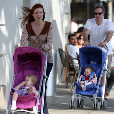 Marcia and Tom Take the Girls For a Stroll Marcia and Tom Take the Girls For a Stroll