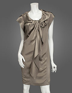 Folded neck dress