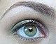 Purple and green eye look for Hazel eyes with a hint of green, nude shimmery lips and silver nails
