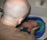 Madi gets a bath