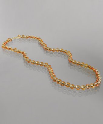 Amber Glass Link Necklace, Was $83, Now $74.99 Bluefly Amber Glass Link Necklace, Was $83, Now $74.99 Bluefly