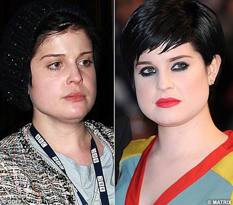 Whiter shade of pale: Kelly Osbourne ventures out without her make-up