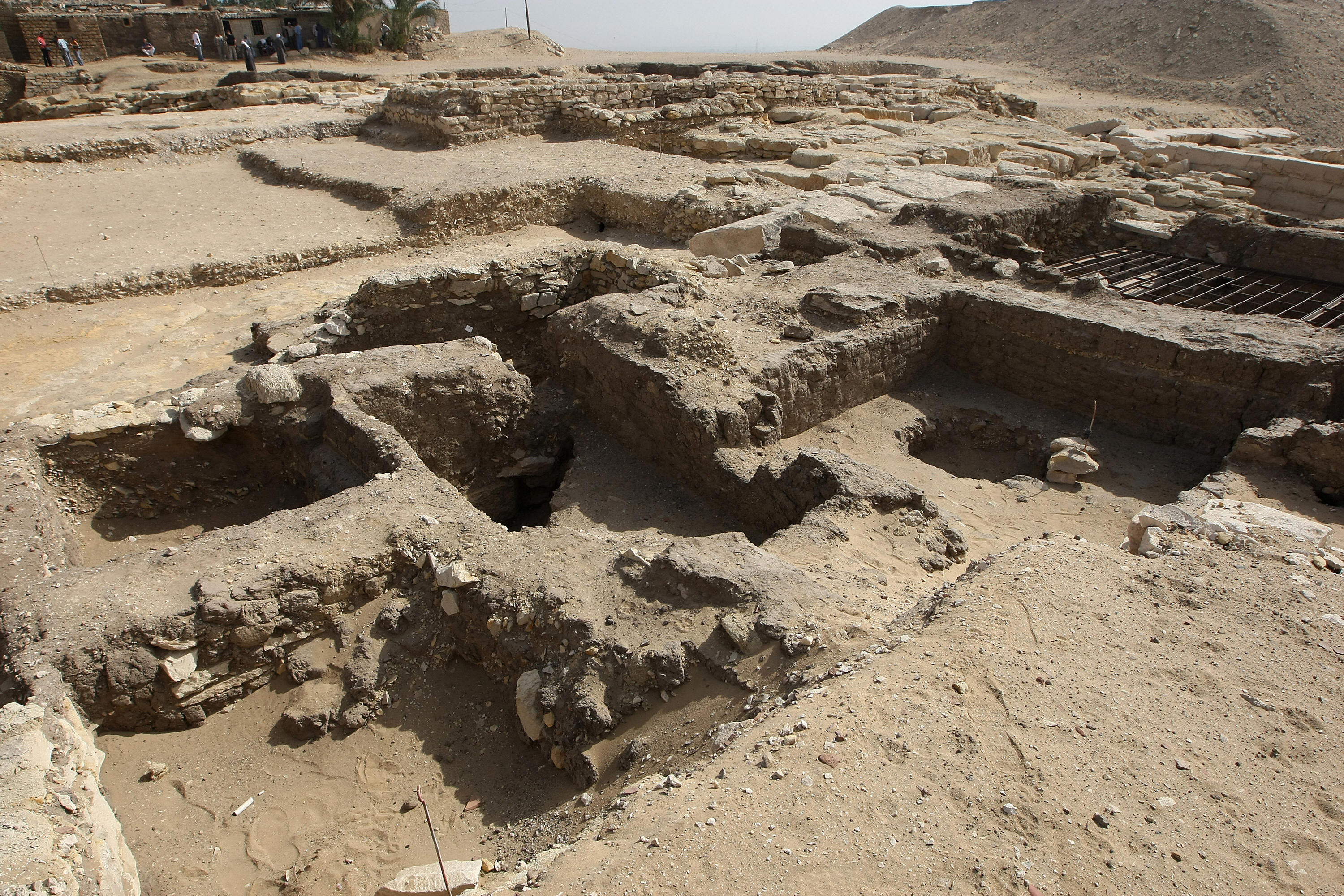 A general view shows the excavation site. A general view shows the excavation site.