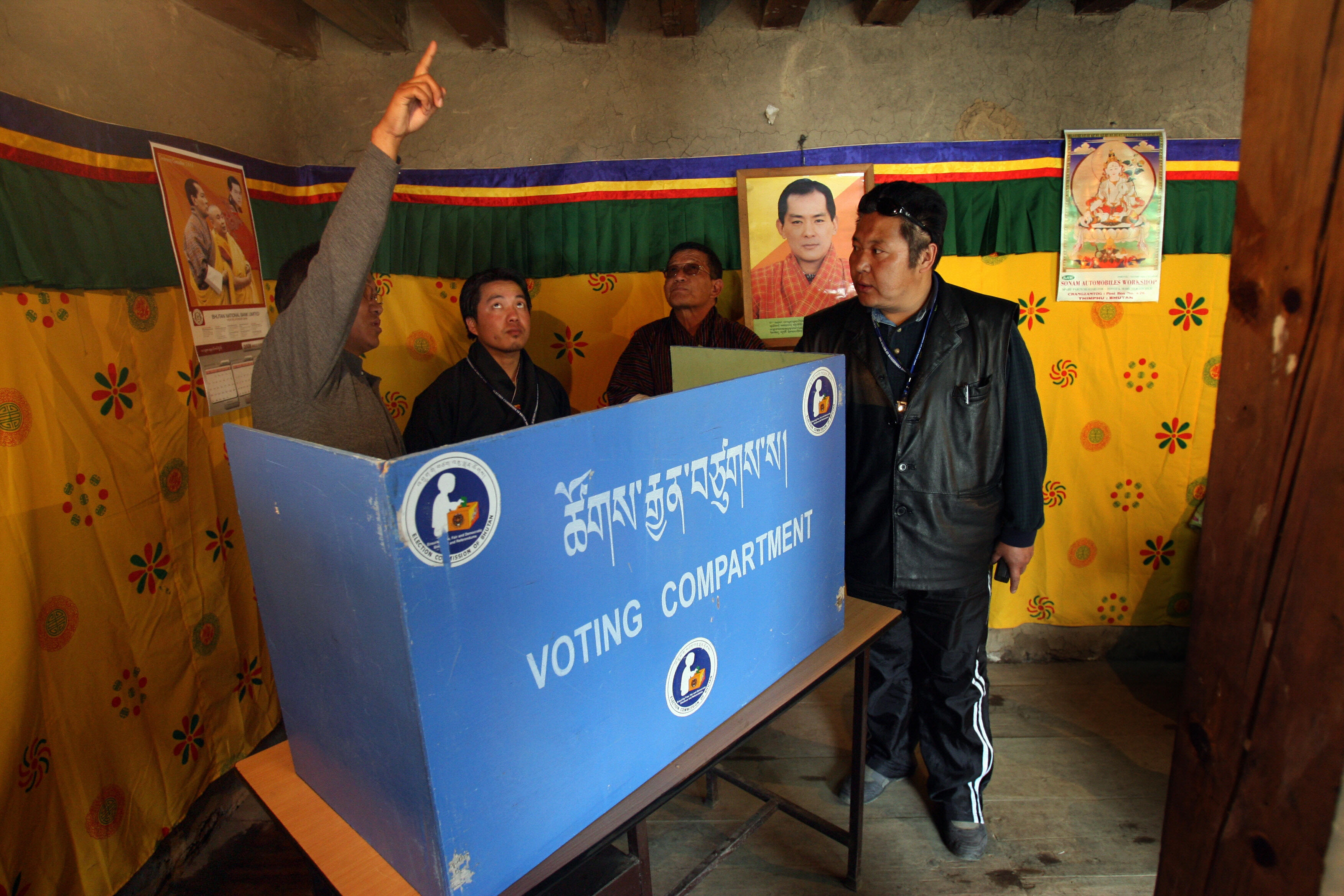 A Bhutanese polling officer. March, 2008. A Bhutanese polling officer. March, 2008.