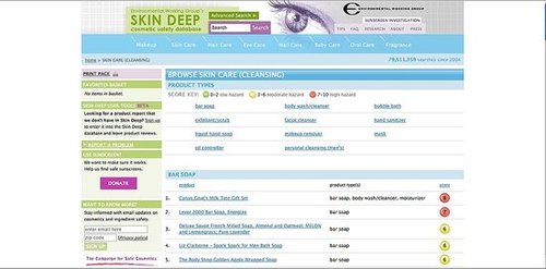 The Environmental Working Group's Skin Deep Cosmetic Safety Database