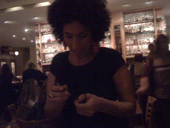 Even our server Amy got in on the action. Even our server Amy got in on the action.