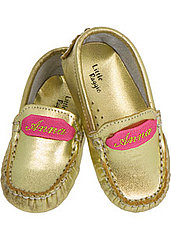 Supersize This:  Monogrammed Baby Moccasins