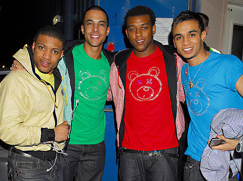 Photos of JLS Members Aston Merrygold, Marvin Humes, Jonathan Gill and Oritse Williams at Chicago Rock Cafe in Stevenage