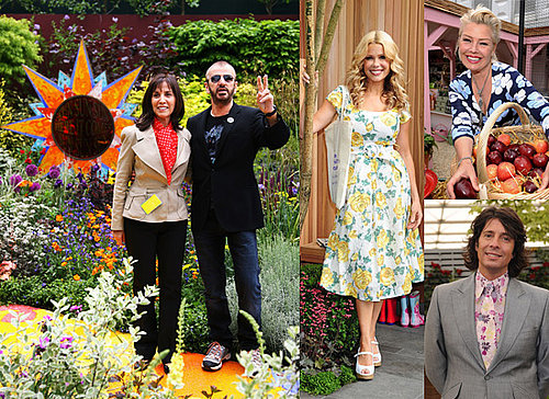 Melinda Messenger, Ringo Starr and Olivia Harrison at RHS Chelsea Flower Show