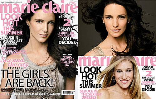 Kristin Davis On The Cover Of Marie Claire Magazine, With Interview Excerpts Discussing Sex And The City