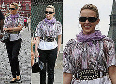 Kylie Minogue in Moscow during the Russia Leg of Her KYLIEX2008 Tour