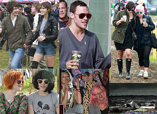 Photos from backstage at the Glastonbury Festival 2008