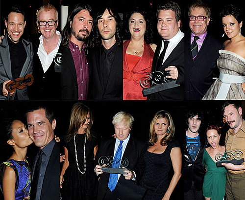 Photos Backstage At 2008 GQ Men Of The Year Awards Plus All The Winners and Details Of Lily Allen and Elton John's Fight