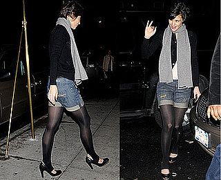 Katie Holmes Wears Stirrup Tights in New York