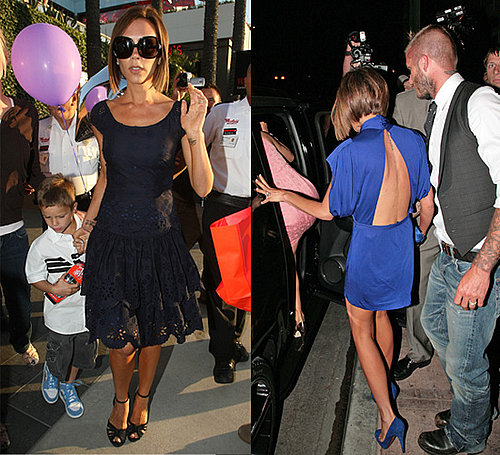 Victoria Beckham Celebrates her 34th Birthday in 2 Designer Dresses