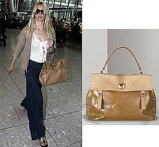 Claudia Schiffer Shows Off her YSL Muse Tote