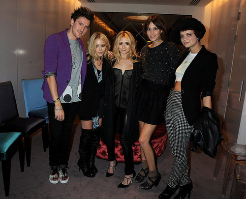 Henry Holland, Alexa Chung, Pixie Geldof at Olsen's Elizabeth and James Launch, Selfridges, London