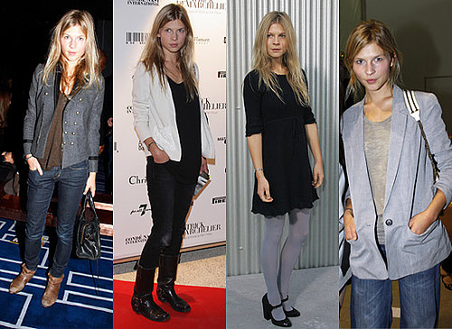 Clemence Poesy at Paris Fashion Week, Spring 2009