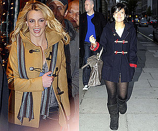 Pictures of Lily Allen and Britney Spears in a Duffle Coat