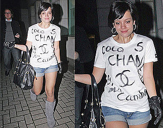 Photos of Lily in Home Made Chanel T-shirt