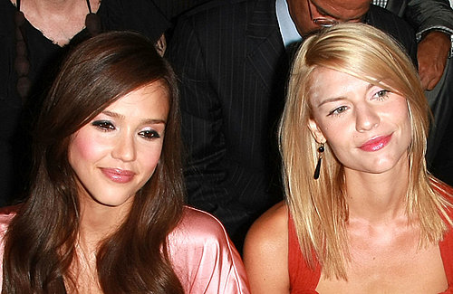 Photo of Jessica Alba and Claire Danes at New York Fashion Week Front Row Narcisco Rodriguez Show. Whose Makeup Do You Prefer?