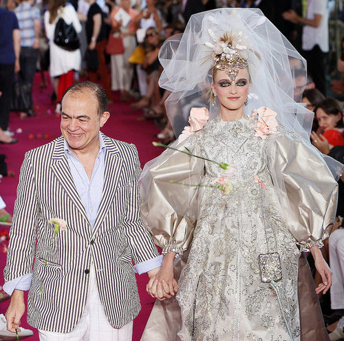 Christian Lacroix and Vlada Roslyakova Christian Lacroix and Vlada Roslyakova