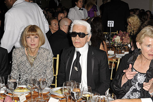 Anna Wintour, Karl Lagerfeld. Anna Wintour, Karl Lagerfeld.