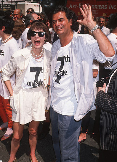 July 1990: Wearing a t-shirt and having a grand old time at 7th On Sale with Patrick Demarchelier. July 1990: Wearing a t-shirt and having a grand old time at 7th On Sale with Patrick Demarchelier.