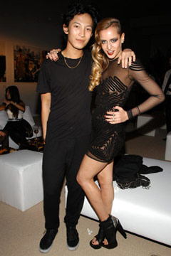 Alexander Wang with Alice Dellal.