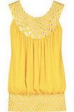 The Look for Less - Yellow Cut-out Blouse