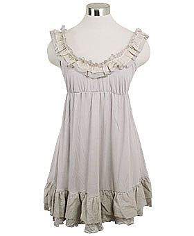 Ruffled Jersey Empire Waist Babydoll Mini Dress ($53)