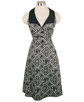 Grey Skull Bandana Halter Dress by Rock Steady ($59)