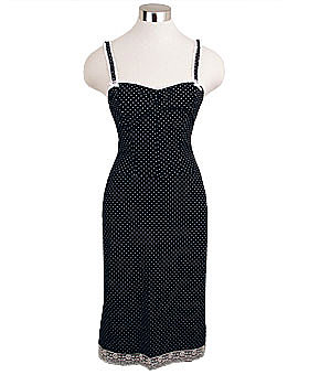Black Polka Dot Pucker Retro Dress by Rock Steady ($54)