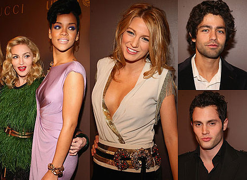 Photos of Rihanna, Madonna, Blake Lively, Penn Badgley, Mary J. Blige and Adrian Grenier at UNICEF/Gucci Tattoo Heart Collection