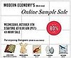 Sale Alert: Modern Economy First Ever Online Sale