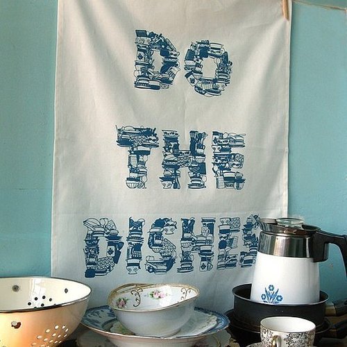 Etsy Find: Do the Dishes Tea Towel