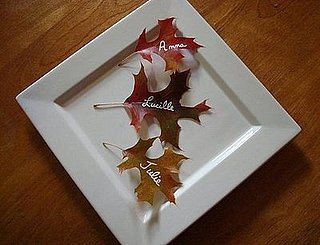 Cool Idea: Leaves Placecards