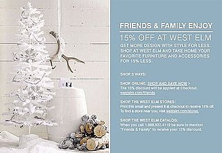 Sale Alert: West Elm Friends and Family Discount