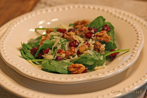 Spinach Salad With Candied Walnuts Spinach Salad With Candied Walnuts