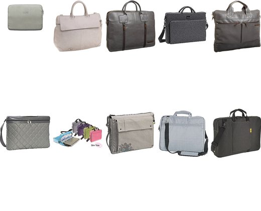Grey and White Laptop Bags 