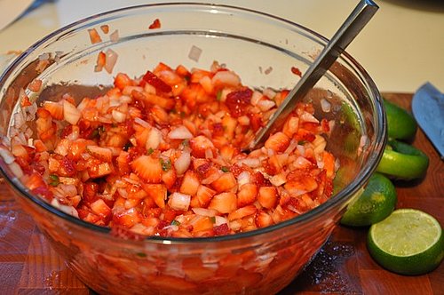 Avocado with Strawberry Salsa Avocado with Strawberry Salsa