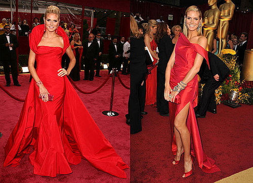 Compare & Contrast: Heidi Klum, Oscar's Lady in Red 